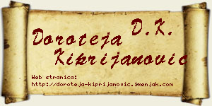 Doroteja Kiprijanović vizit kartica